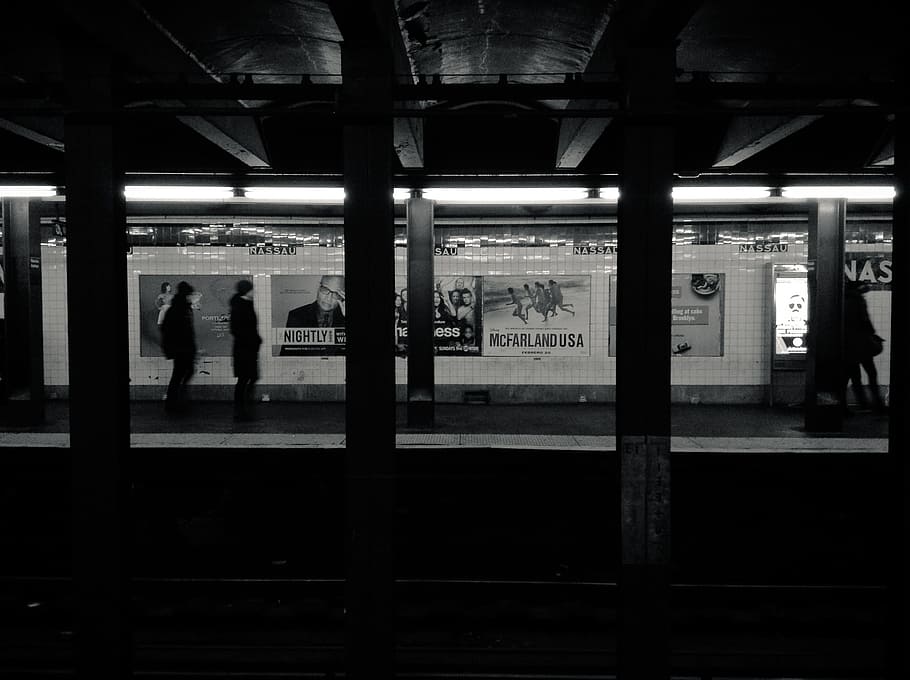 Platform, City, New York, NYC, People, Subway, Transportation, HD wallpaper