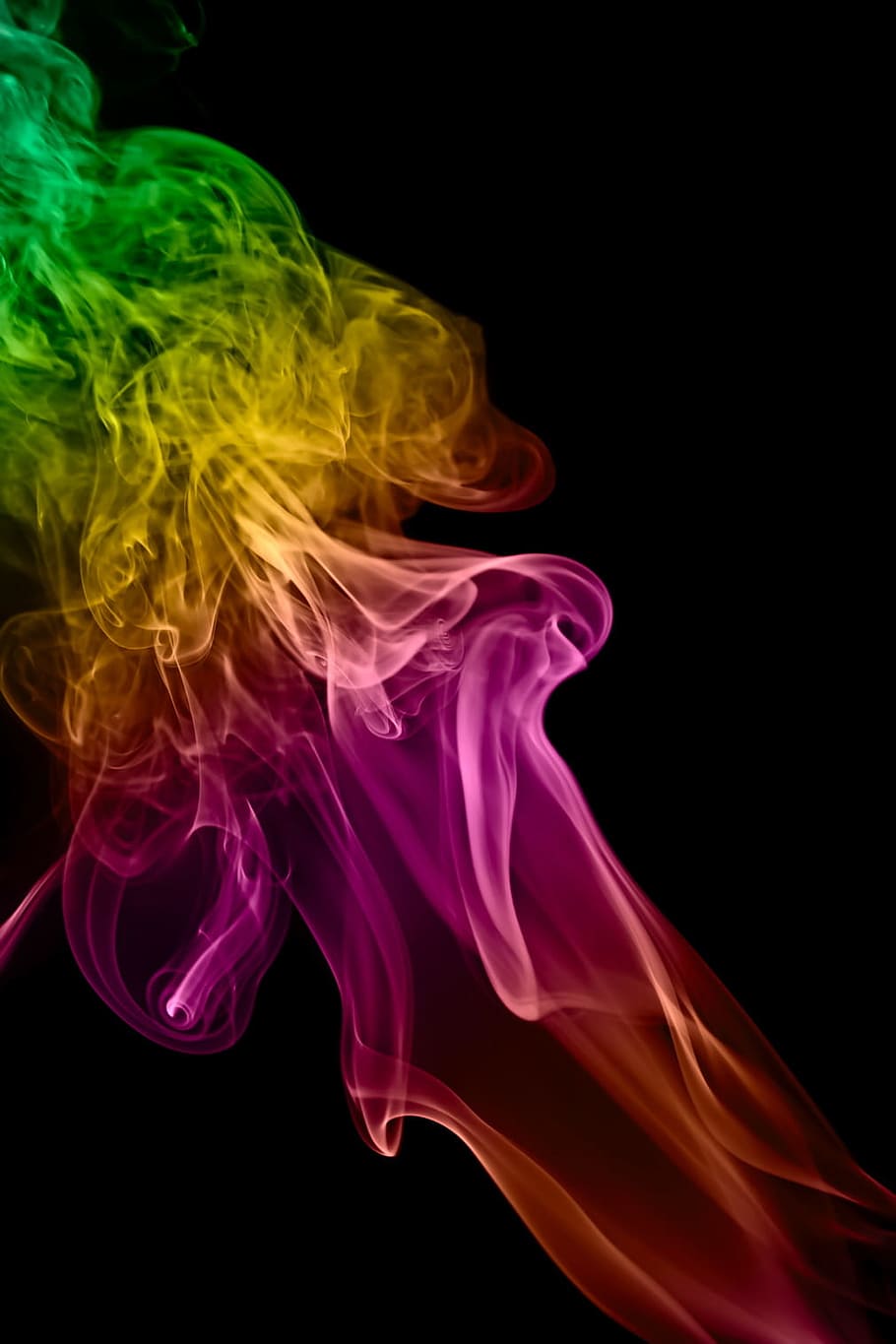 background, smoke, isolated, black, smooth, shape, abstract HD wallpaper
