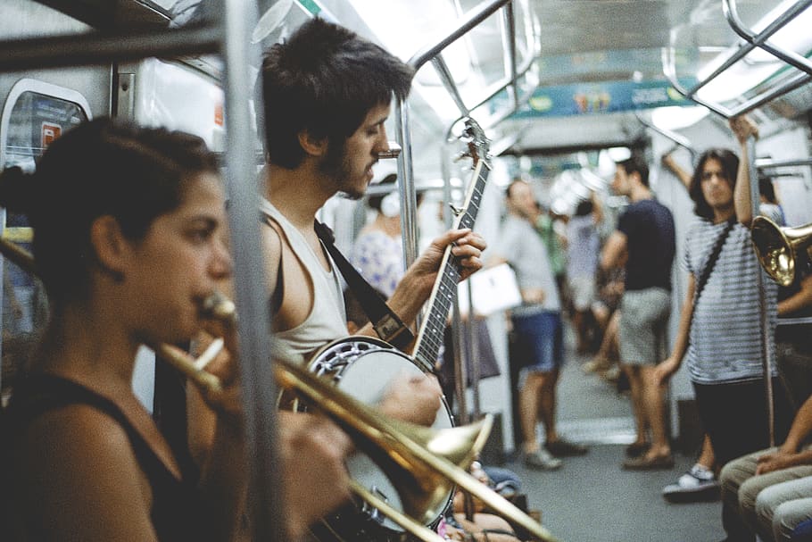 argentina, buenos aires, man, playing, underground, city, station HD wallpaper