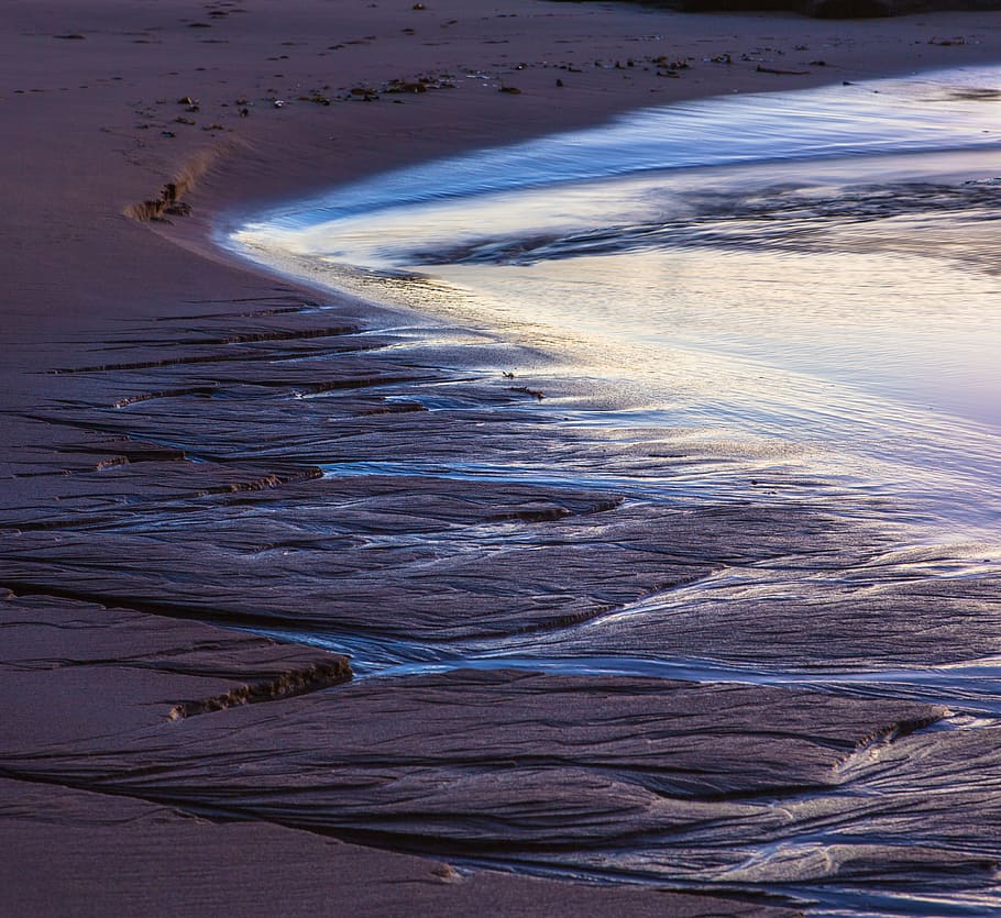 australia, turimetta beach, water, reflections, shapes, shades, HD wallpaper