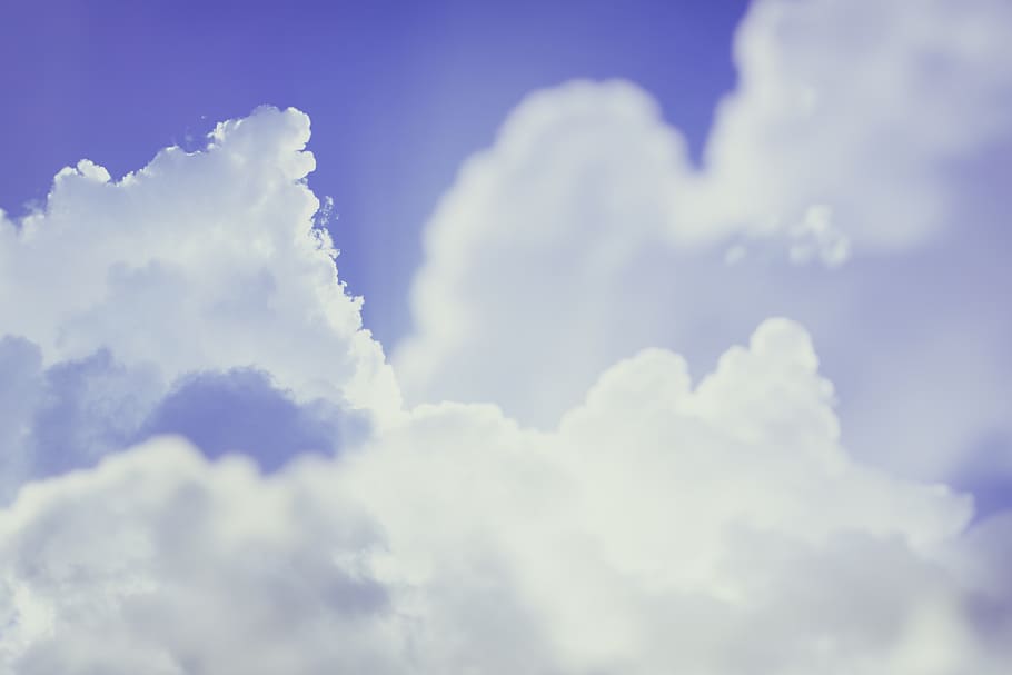 sky, clouds, nature, weather, mood, atmosphere, blue, white HD wallpaper