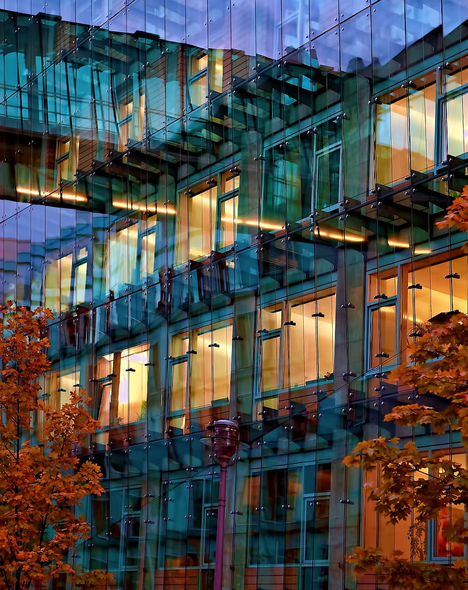building, architecture, facade, window, glass, construction HD wallpaper