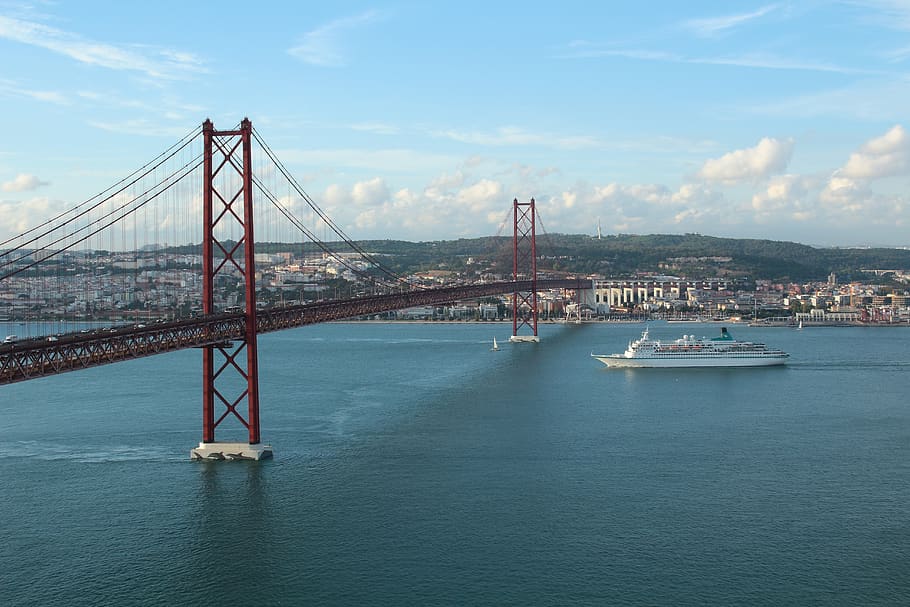 bridge, portugal, lisbon, landscape, architecture, travel, city