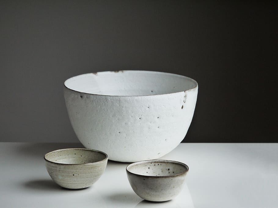 white bowl, indoors, cup, no people, studio shot, still life HD wallpaper