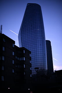high-rise building, office building, town, high rise, city, urban HD wallpaper