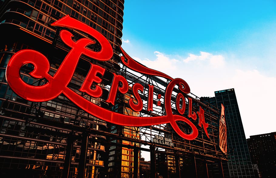 Pepsi Cola LED banner, long island, united states, word, symbol HD wallpaper