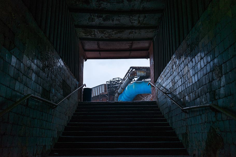 architecture, infrastructure, tunnel, underpass, dark, stairs HD wallpaper