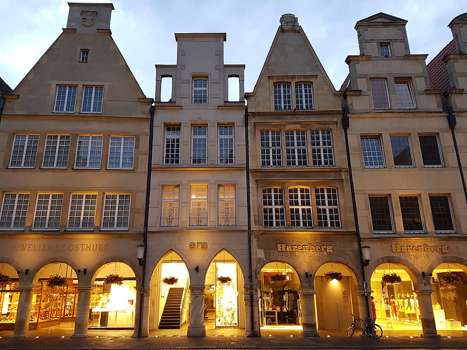 Brown Concrete Buildings With Lights on, ancient, architecture HD wallpaper