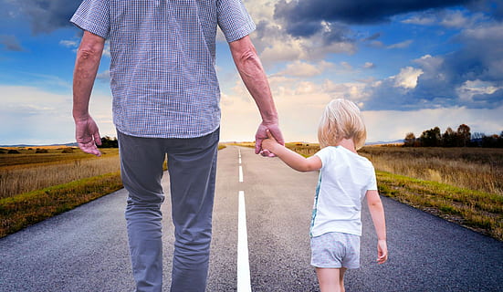 father, son, walking, child, family, boy, people, parent, man HD wallpaper