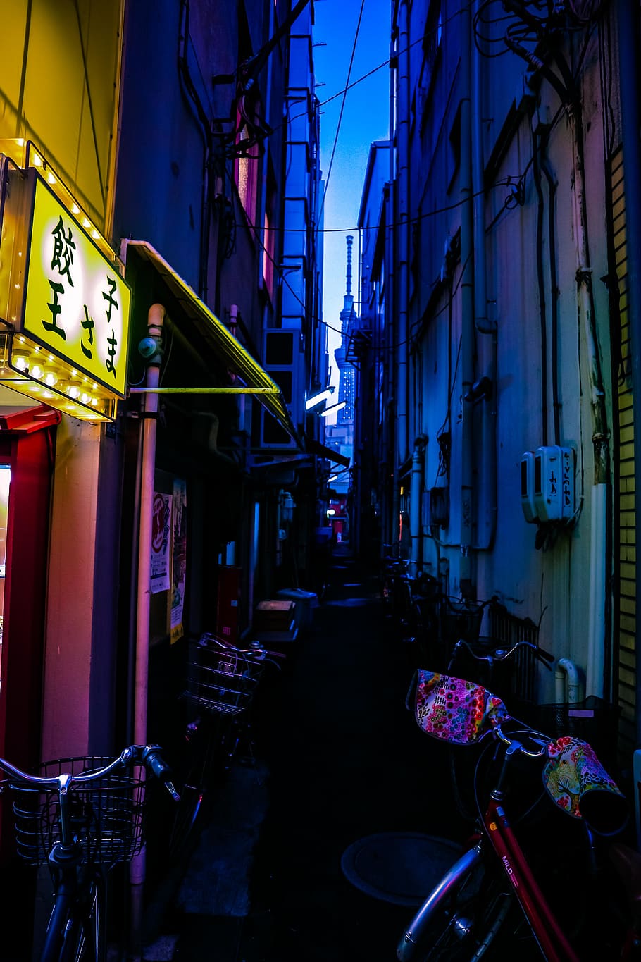 japan, tokyo, neo tokyo, cyberpunk, tokyo tower, urban, neon, HD wallpaper