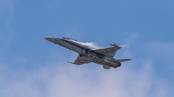 flying jet plane, airplane, aircraft, transportation, spain, los llanos air base HD wallpaper