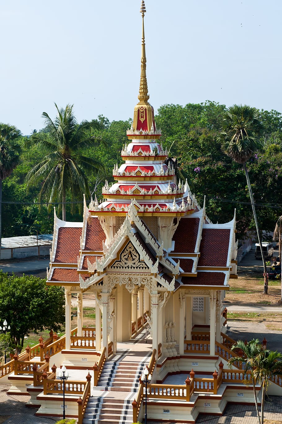 thailand, temple, phuket, architecture, tree, belief, built structure HD wallpaper