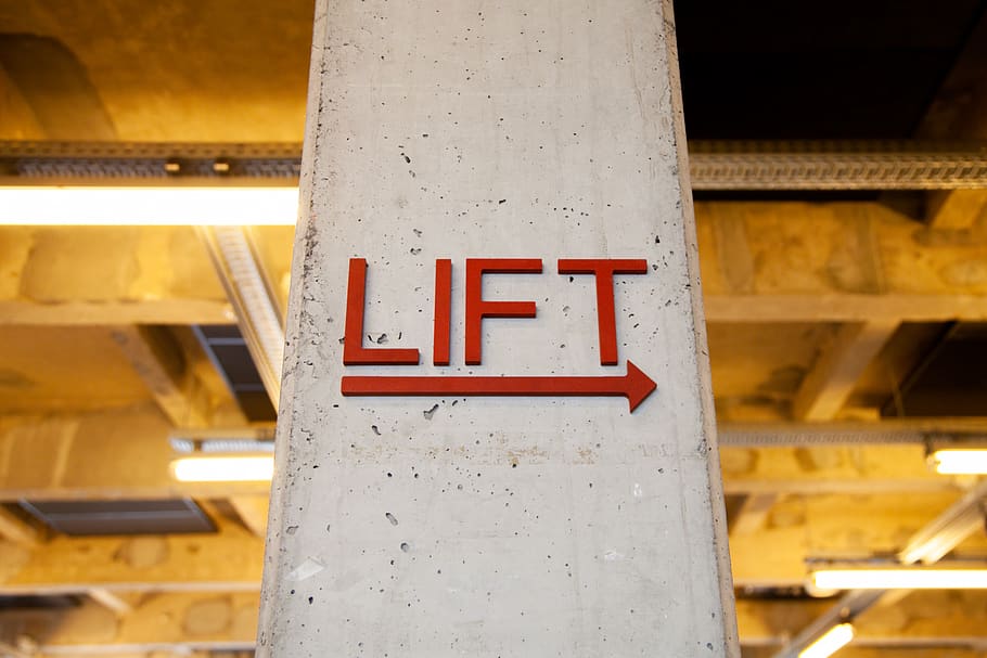 Lift Arrow, column, direction, pillar, sign, communication, no people HD wallpaper