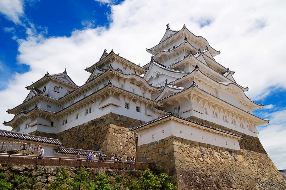 japan, himeji, castle, history, architecture, unesco, cloud - sky, HD wallpaper