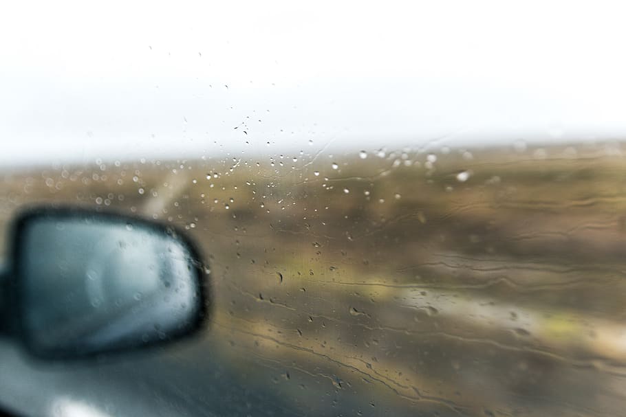 vehicle window with water droplets, computer, electronics, hardware HD wallpaper