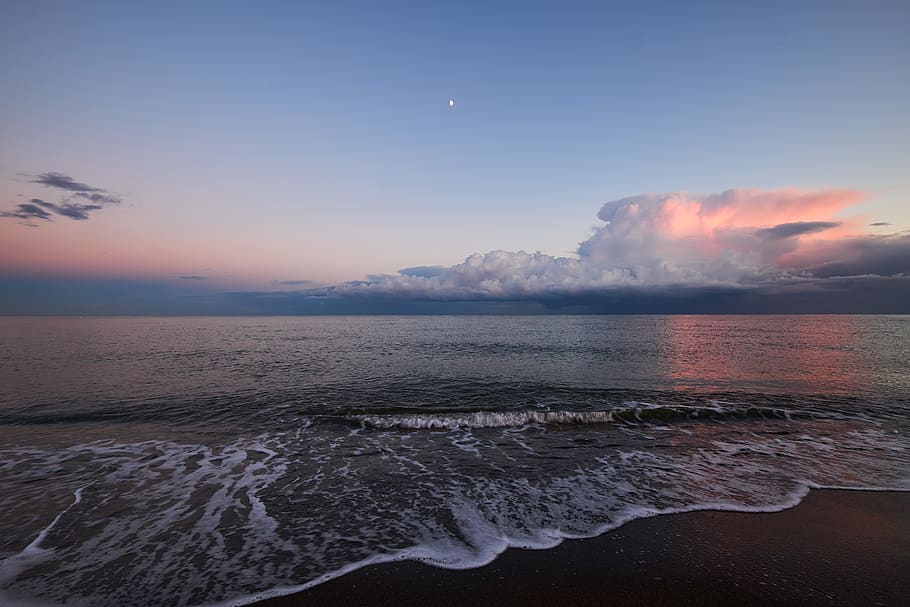 seashore, sky, beauty in nature, water, scenics - nature, tranquil scene HD wallpaper