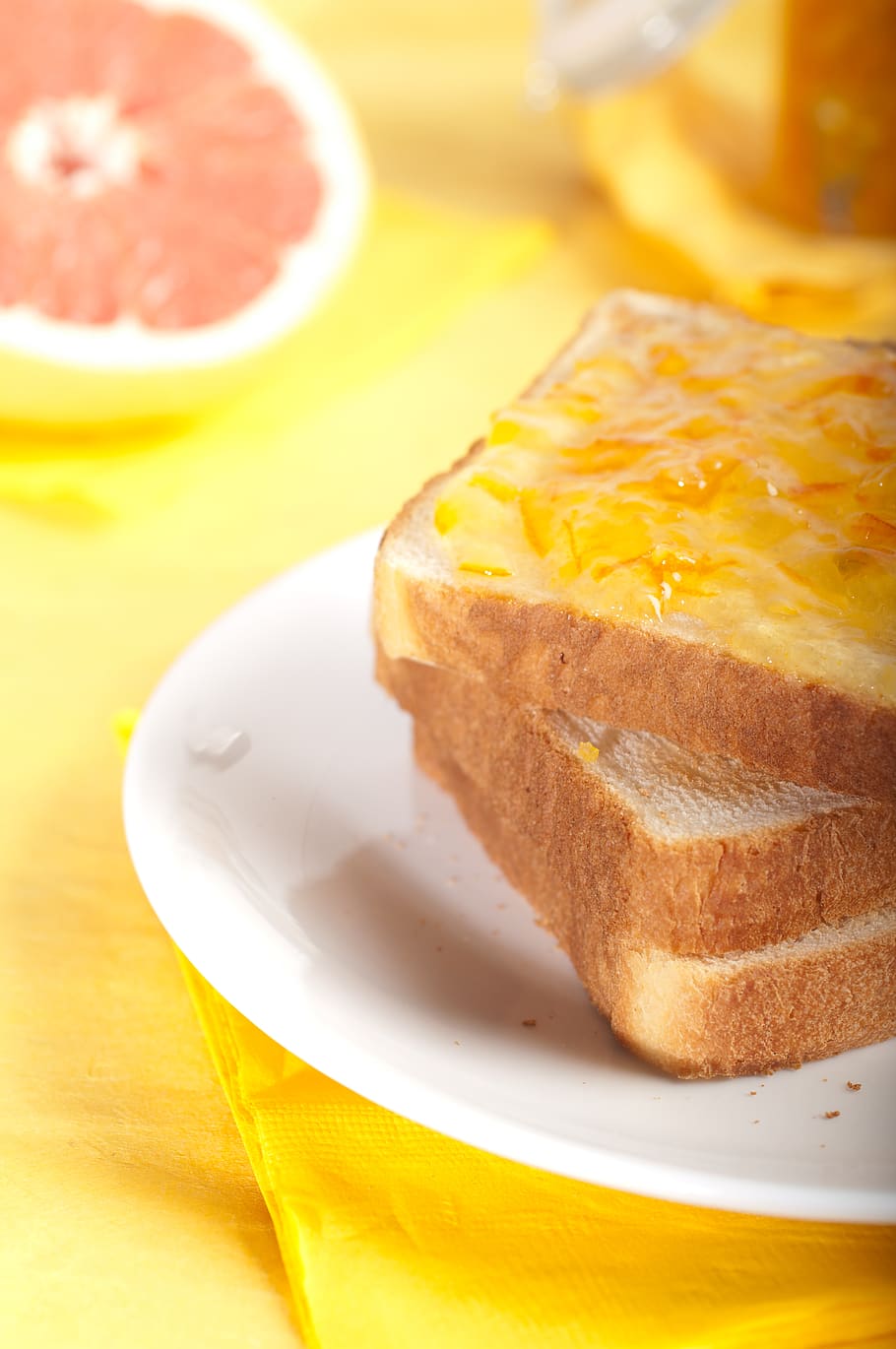 yellow, bright, breakfast, menu, meal, nutrition, jam, marmalade HD wallpaper