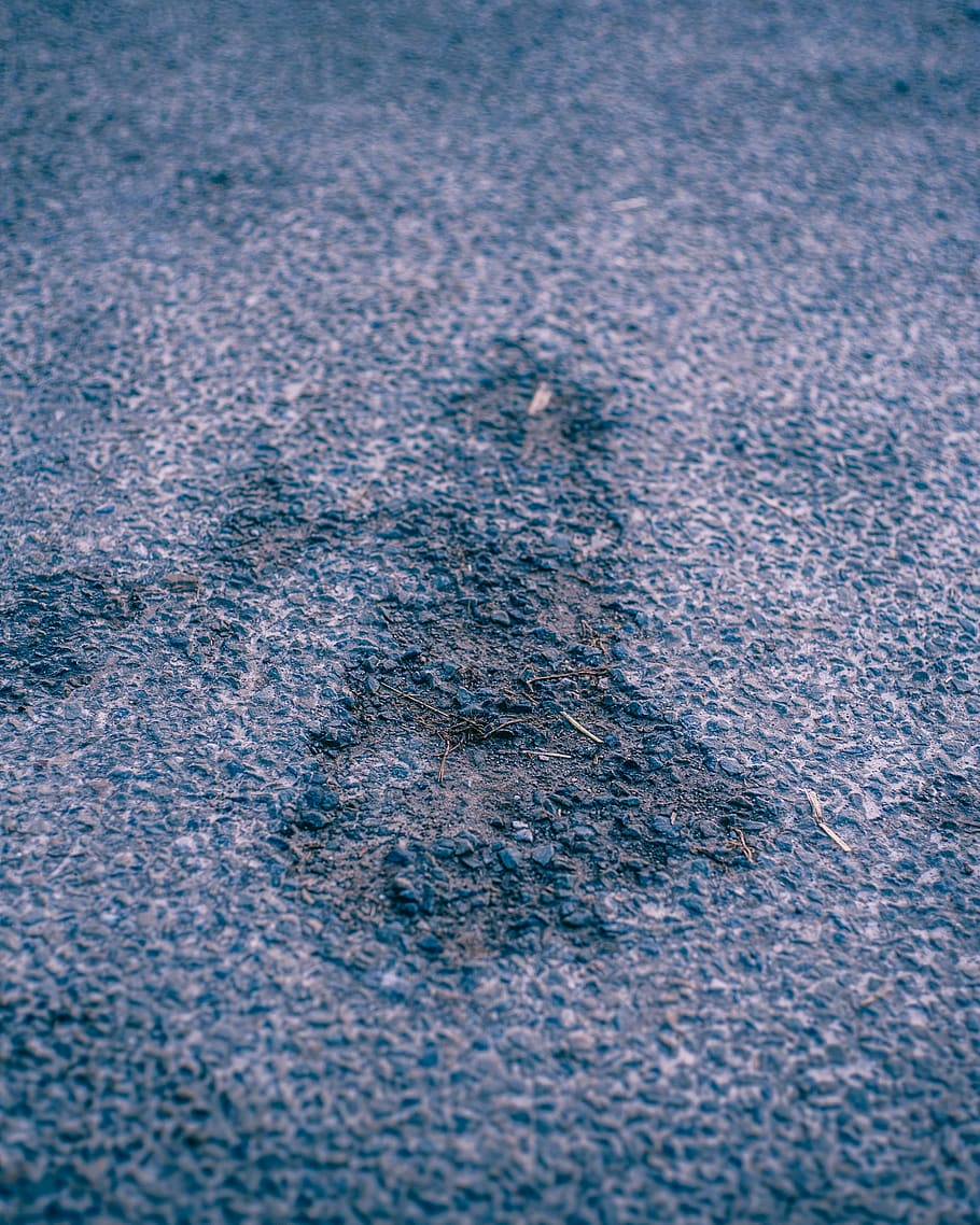track, imprint, tar, bitumen, dirty, used, pattern, dark, blue HD wallpaper