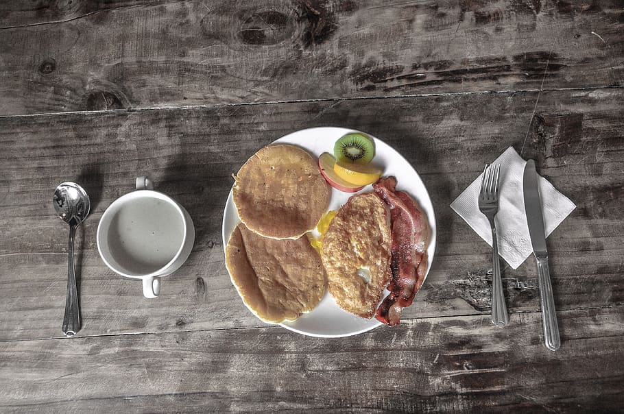 breakfast, egg, apple, food and drink, eating utensil, freshness HD wallpaper