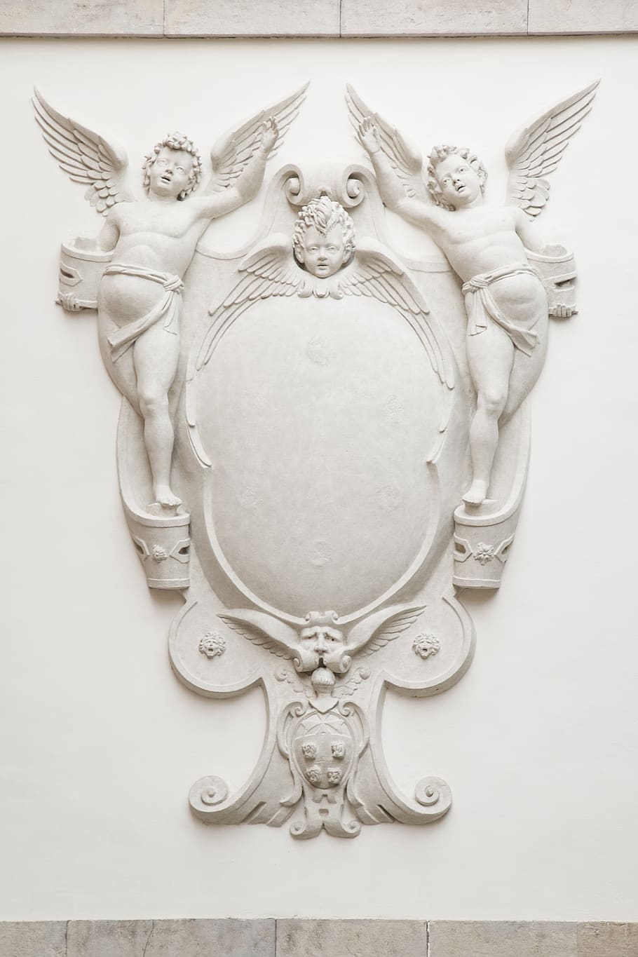 sculpture, angles, white, wall, blank, italian, representation HD wallpaper