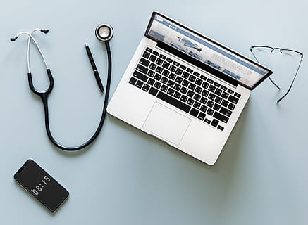 Stethoscope, Pen, Iphone, Macbook, and Sunglasses, device, electronics HD wallpaper