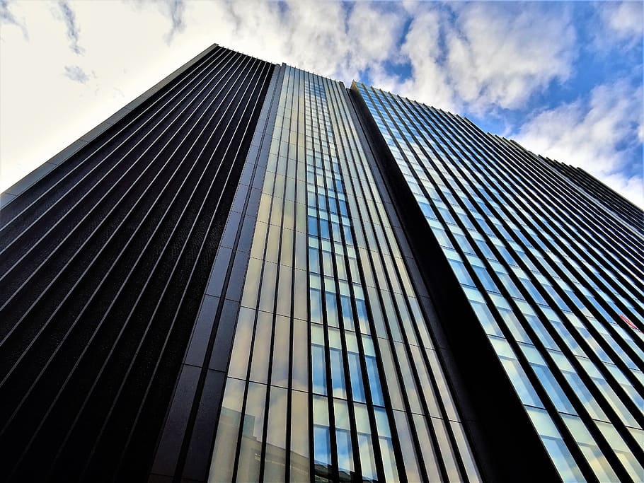 Worm's Eye View of Building, architectural design, architecture HD wallpaper