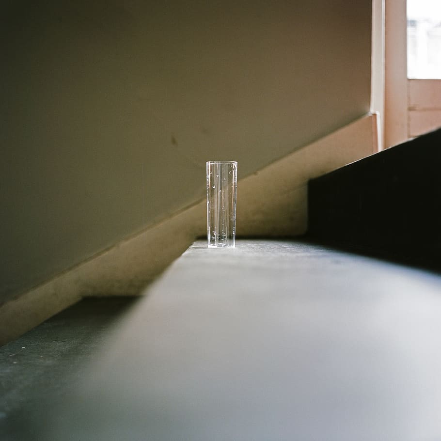 minimal, minimalism, geometry, art, glass, water, cup, steps