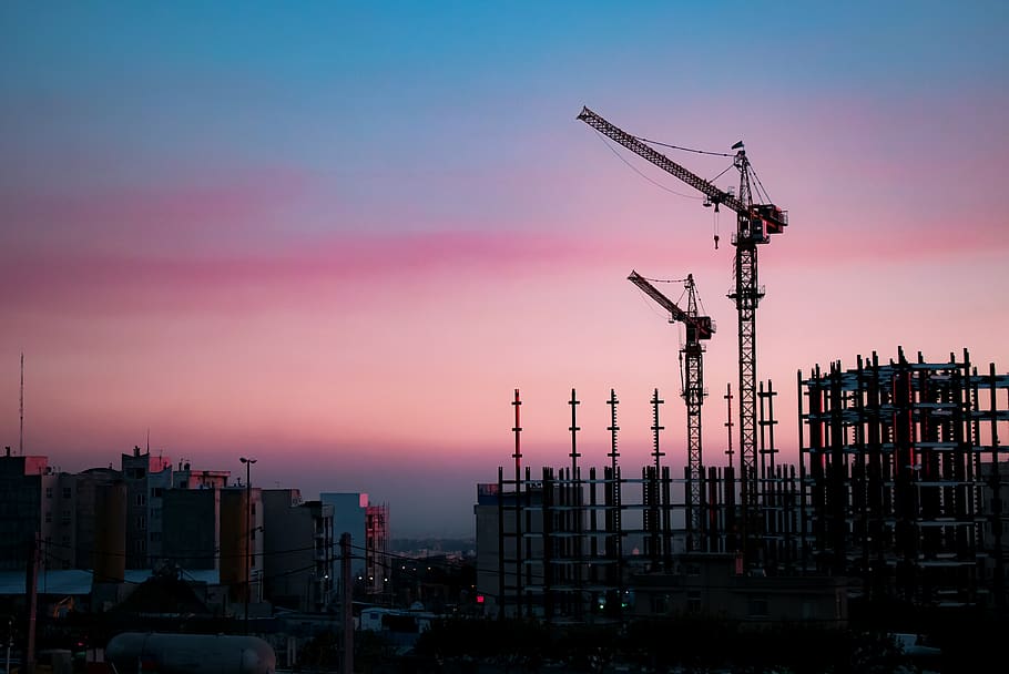 iran, tehran province, building, structure, city, sunset, skyline HD wallpaper