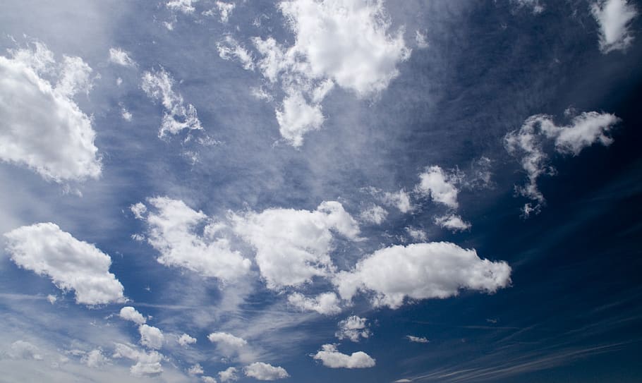 Blue Sky With Clouds, cloudy, HD wallpaper, softness, summer HD wallpaper