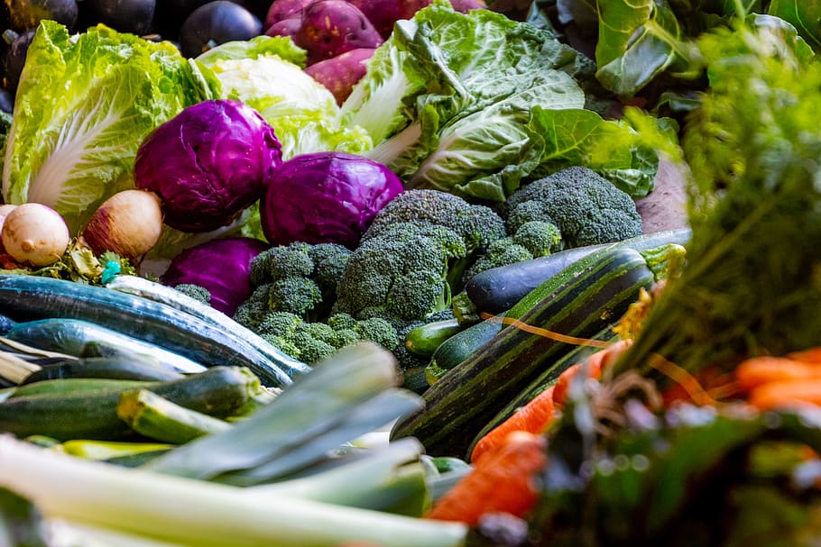 Assorted Vegetable Lot, broccoli, cabbage, carrot, close-up, food HD wallpaper