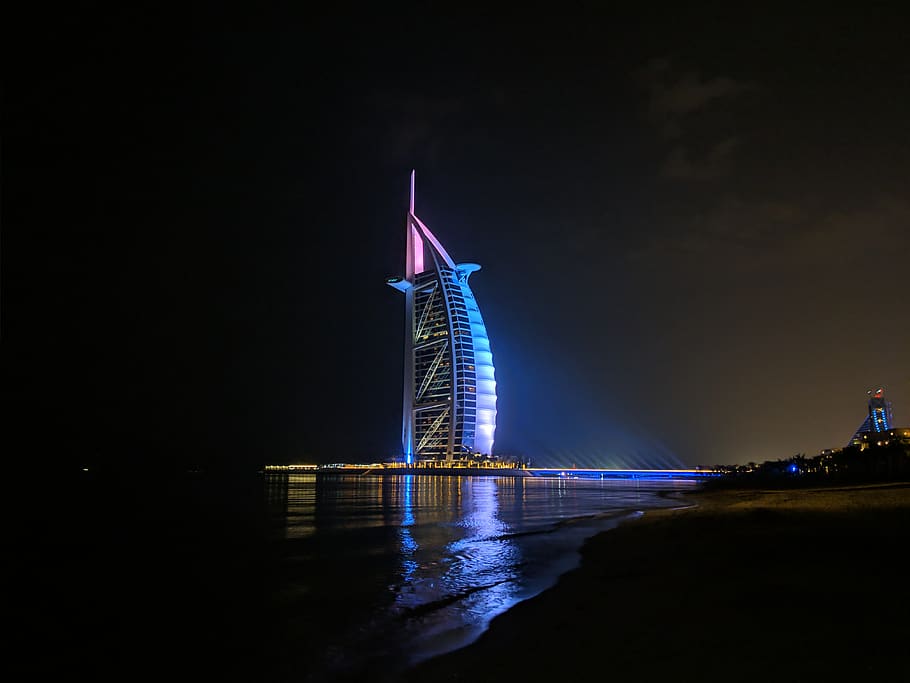 building, tower, steeple, spire, nature, outdoors, lighting HD wallpaper
