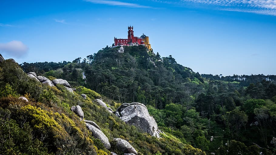 portugal, sintra, built structure, architecture, sky, building exterior HD wallpaper