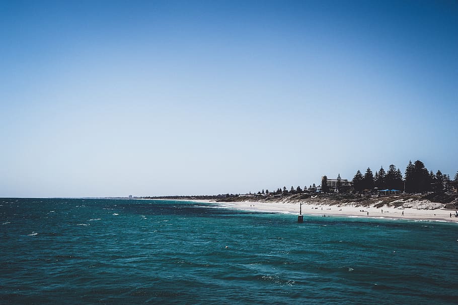 Body of Water Under Clear Sky, beach, daylight, landscape, ocean HD wallpaper