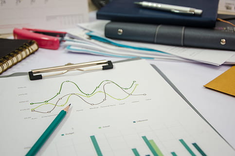 data, chart, graph, pen, notepad, drawings, bar chart, work HD wallpaper