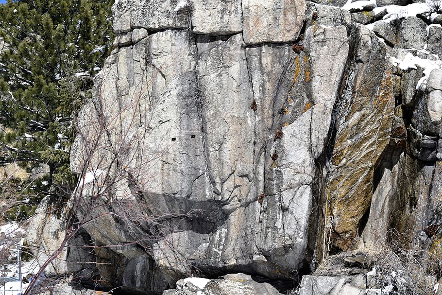 boulder, rock, exappiah, tree, day, plant, nature, rock - object HD wallpaper