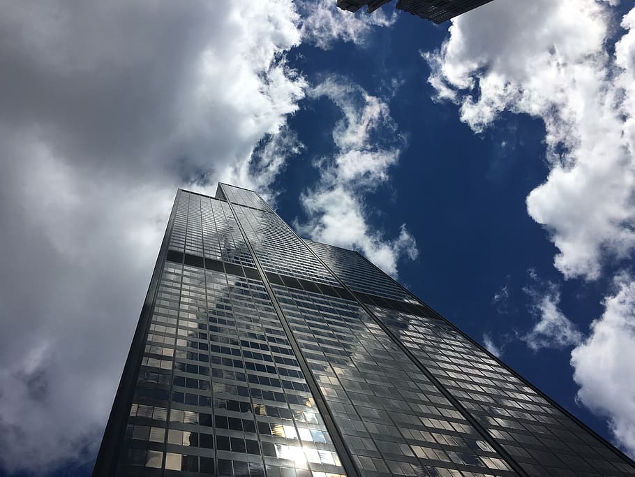 Low Angle Photography of Building Under Blue Sky, architecture HD wallpaper