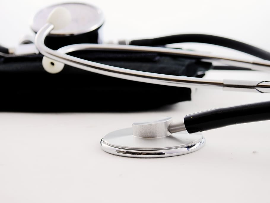HD wallpaper: Black and Gray Stethoscope on White Surface, black-and-white  | Wallpaper Flare