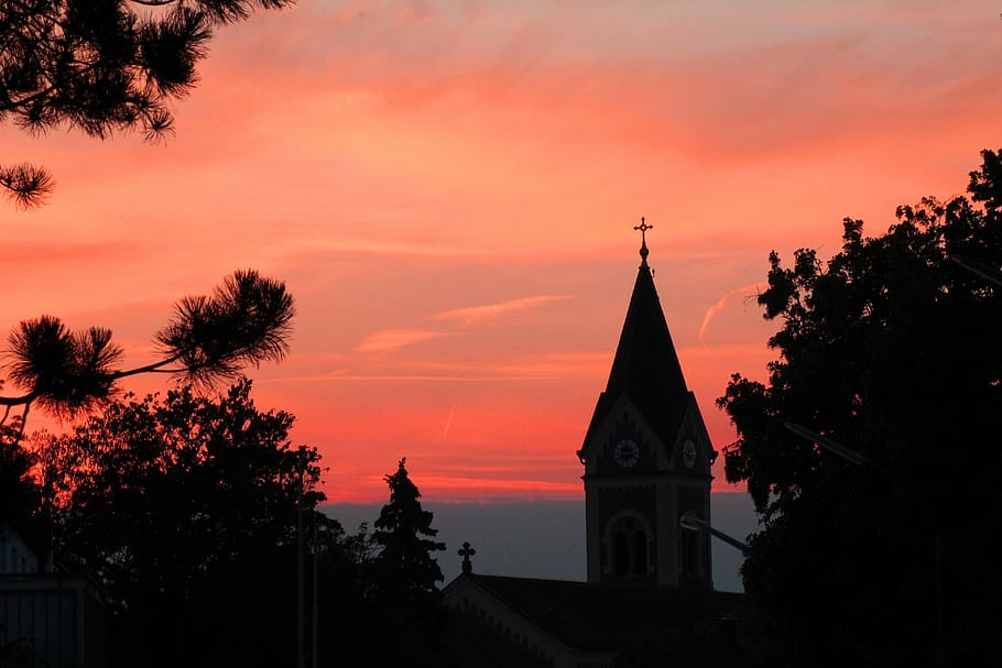 evening, church, light, night, architecture, atmosphere, decoration HD wallpaper