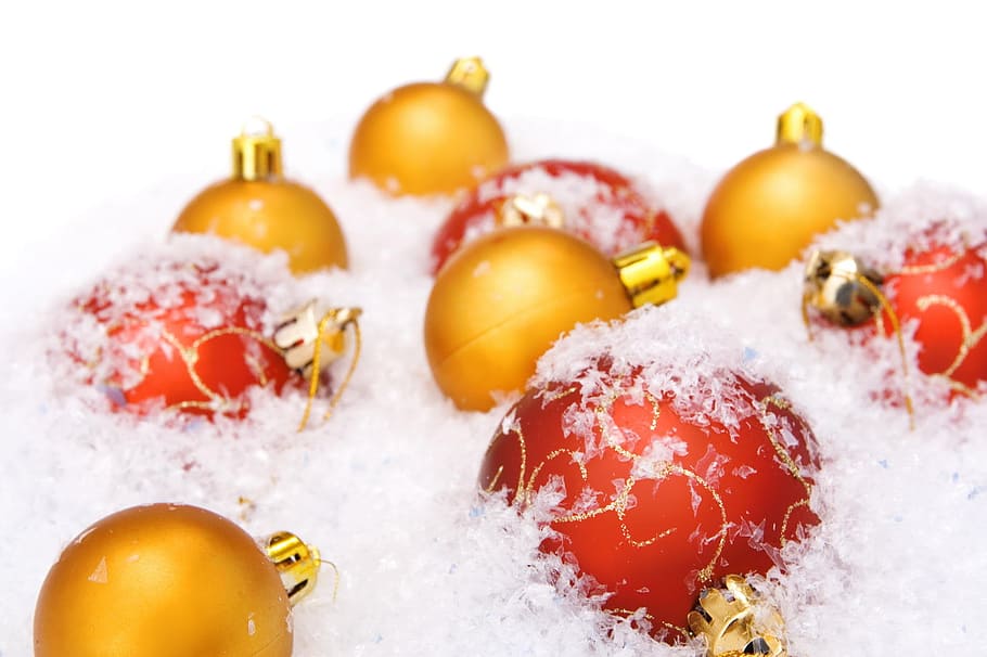 ball, snow, shine, isolated, wallpaper, decoration, fun, white HD wallpaper