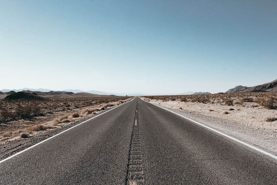 empty road
, asphalt, blue sky, clouds, daylight, dry, grass HD wallpaper