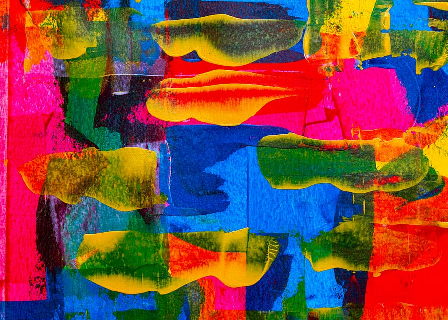 multicolored abstract illustration, modern art, animal, fish