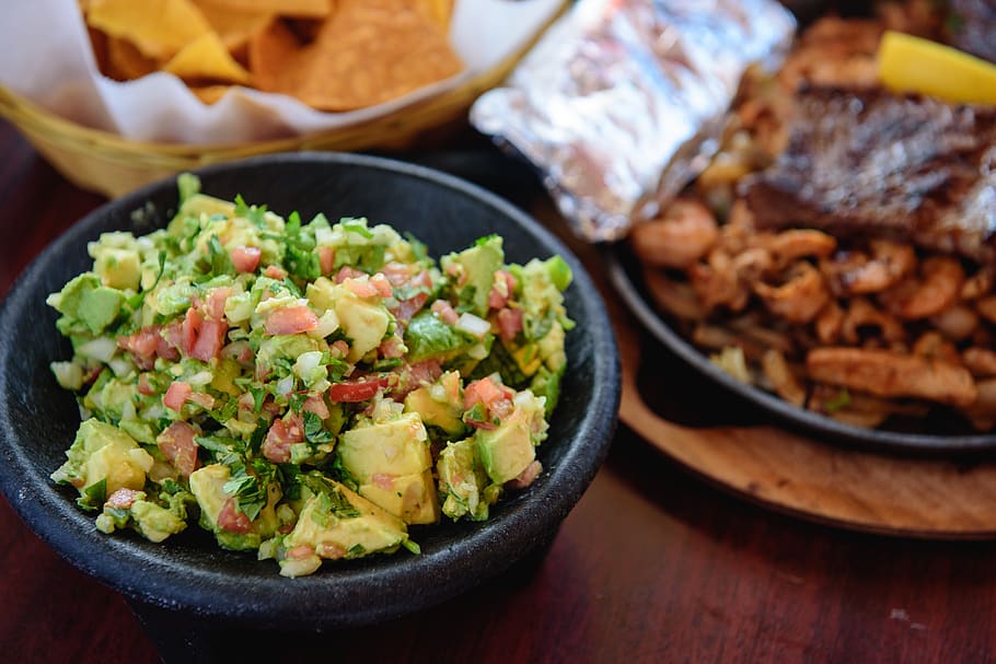 salsa in brown bowl, plant, food, cauliflower, vegetable, meal HD wallpaper