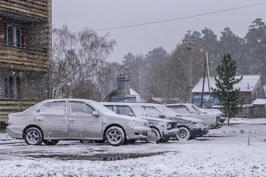 snow, mode of transportation, car, motor vehicle, winter, cold temperature HD wallpaper
