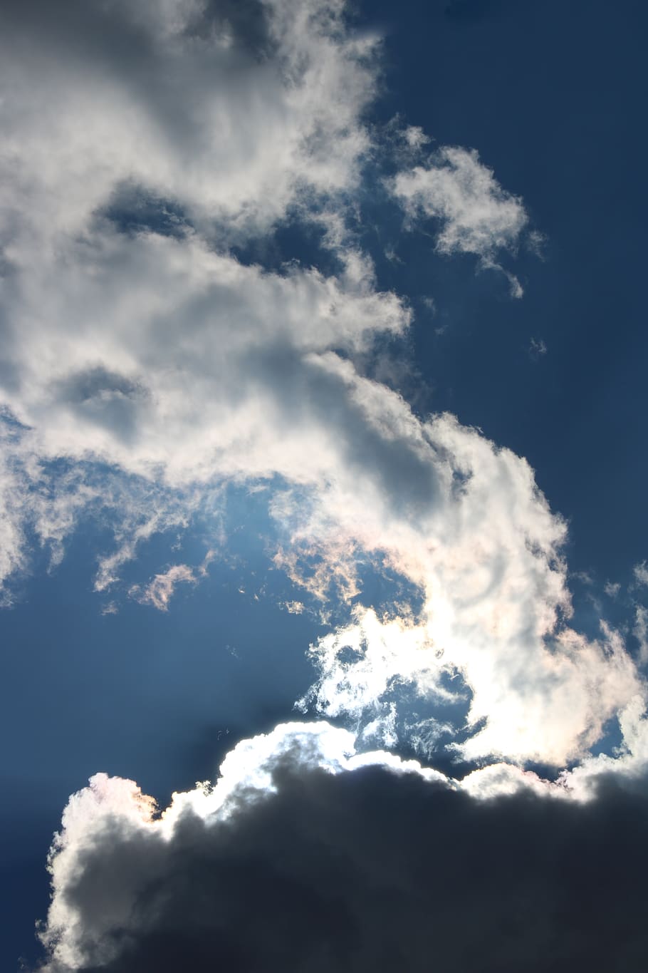 clouds, sky, blue, sun, weather, cloud - sky, beauty in nature HD wallpaper