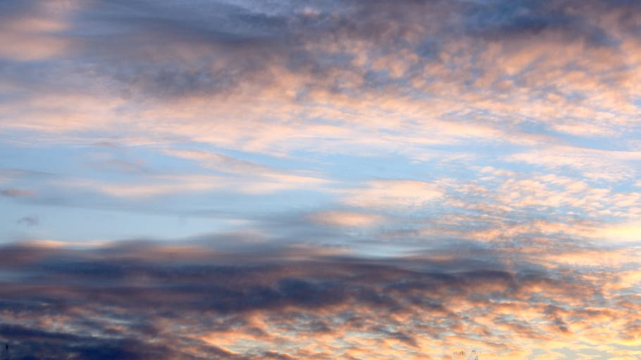 air, nature, clouds, heaven, sunrise, blue, skies, atmosphere HD wallpaper