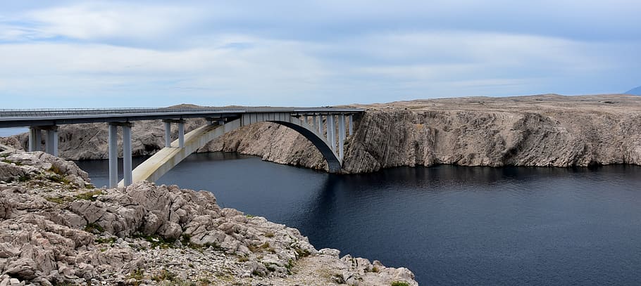 bridge, water, bridge - man made structure, connection, cloud - sky HD wallpaper