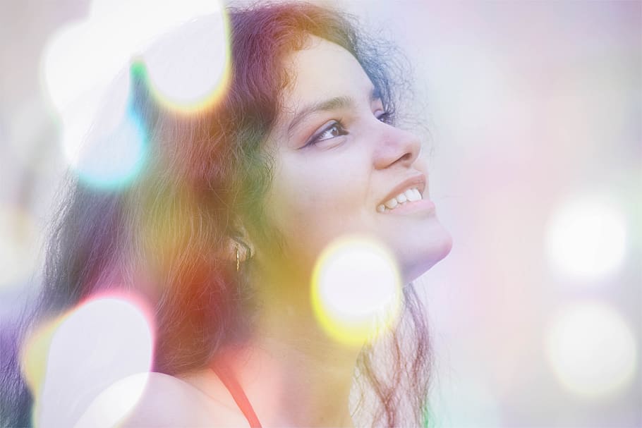 bokeh, model, smile, indian, girl, woman, fashion, clothing HD wallpaper