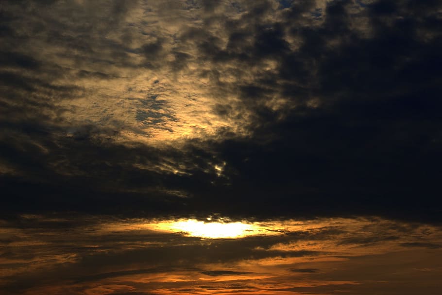 sunset, setting, nature, eve, evening, cloud - sky, beauty in nature HD wallpaper