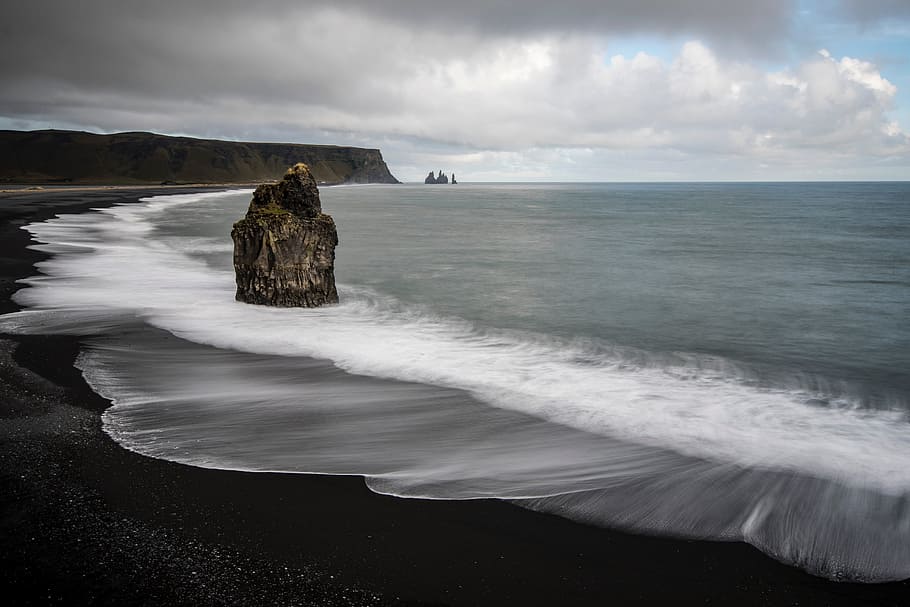 sea, ocean, water, waves, nature, beach, sand, coast, rock HD wallpaper
