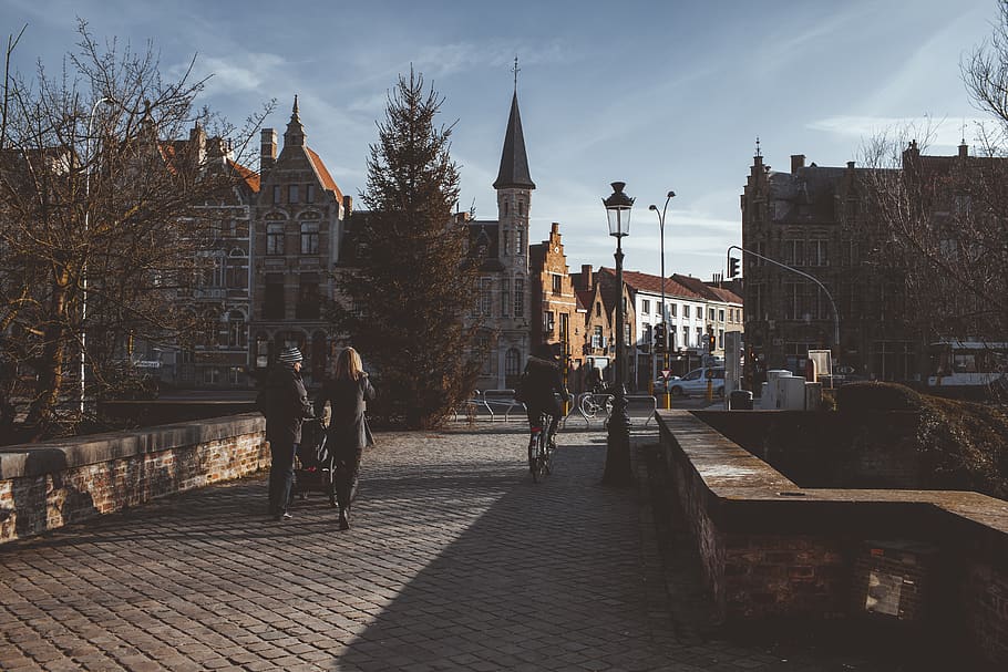 walkway, path, human, person, urban, architecture, building HD wallpaper